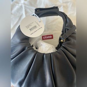 NWT Staud mini moon bag black